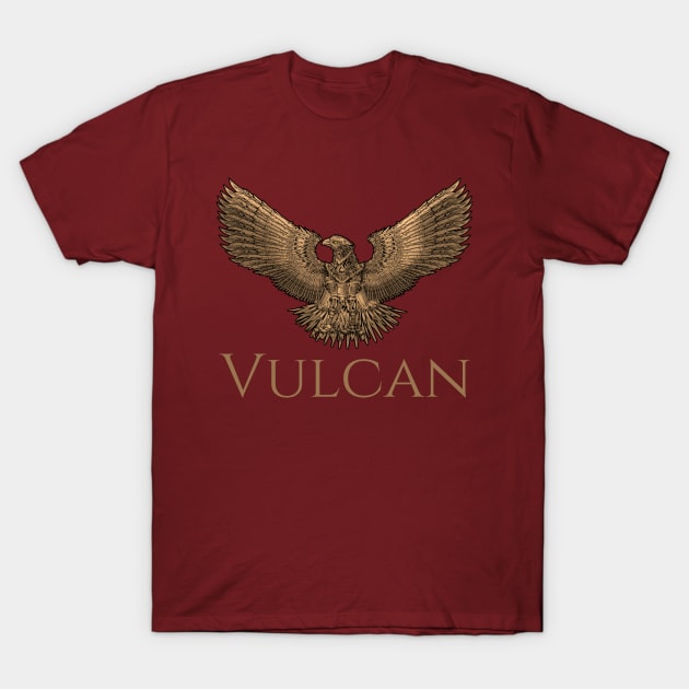 Ancient Roman Mythology - Steampunk Eagle - Vulcan T-Shirt by Styr Designs